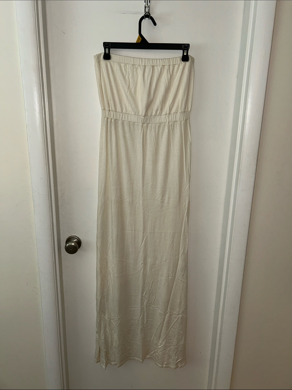 Soft Joie Strapless Cream Maxi Dress NWT